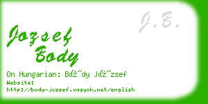 jozsef body business card